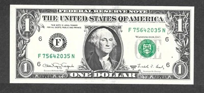 1988A $1 Web Note FRN, fr. 1917, F75642035N Run 12-FN Block 5-4 GEM - Image 1 of 2