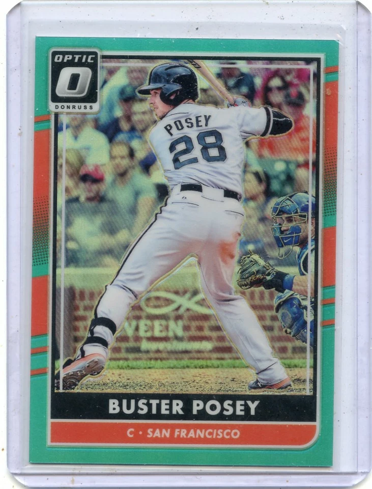 2016 DONRUSS OPTIC #155 BUSTER POSEY "AQUA PRIZM" #58/299 SF GIANTS  090121  - Image 1 of 1