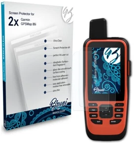 Bruni 2x Lámina Protectora para Garmin GPSMap 86i Película Protectora - Imagen 1 de 4