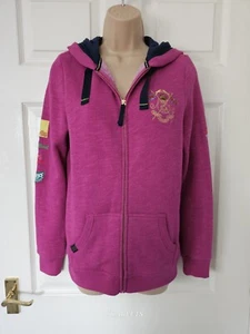 Sudadera con Capucha Joules Mary King Cremallera Completa Rosa Talla 10 Patrocinadores Mangas Largas Capucha - Imagen 1 de 13