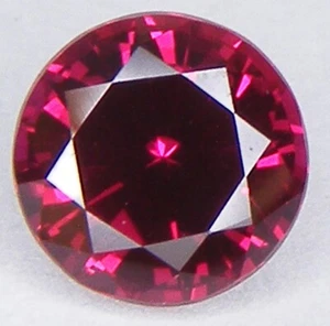EXCELLENT CUT ROUND 6.1 MM. PIGEON BLOOD RED RUBY LAB CORUNDUM - Picture 1 of 3