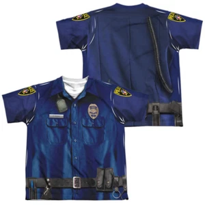 POLICE UNIFORM COSTUME Kids Tee Shirt SM-XL BOYS GIRLS SZ 6-20 Halloween - Picture 1 of 2