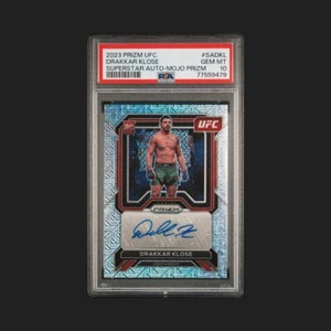2023 Panini Prizm UFC Drakkar Klose Mojo RC Rookie Auto 7/25 PSA 10 (Pop2) - Picture 1 of 3