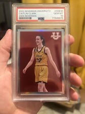 2022 Bowman University -2009 Bowman Caitlin Clark (RC) PSA 10 Gem Mint Pop 37