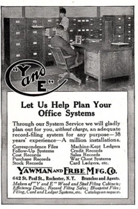 1918 Yawman and Erbe: Plan Your Office Systems Vintage Print Ad - Bild 1 von 1