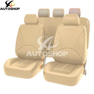 PU Leather Car Seat Covers 3 Row 7 Seats Full Set Universal For Auto SUV Van New - Picture 1 of 18