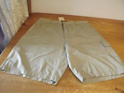 NUEVO BERMUDAS BERMUDAS MARRÓN CAQUI 100% algodón HOMBRE XL CARGO BOLSILLO PARA TELÉFONO CELULAR N Foto 1 de 4