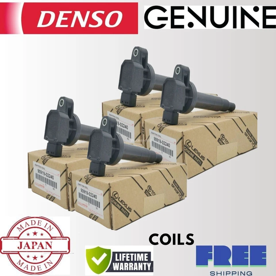 4x bobinas de encendido DENSO para Toyota Prius C: 2012-2014 (1,5 L I4) #90919-02240 Foto 1 de 4