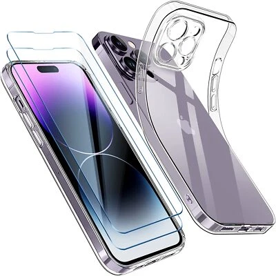 COVER CUSTODIA + PELLICOLA VETRO TEMPERATO PER APPLE IPHONE 14 / PLUS PRO MAX - Immagine 1 di 4