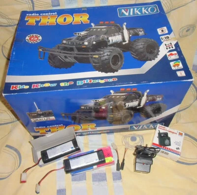 Vintage Nikko R/C 1:10 Thor 4x4 Pick-Up Truck RC OVP +Akkus Tremors 2 Terminator - Bild 1 von 4