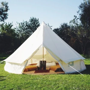 Local Waterproof 5M Oxford Bell Tent Glamping Yurt Camping Tent With StoveJack - Picture 1 of 7