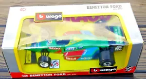 Rara auto giocattolo F1 Benetton Ford Piquet Nelson B 188 vintage 1990 Burago Formula 1 - Foto 1 di 10