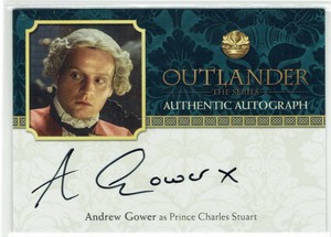Outlander Season 2 Autograph Card AG Andrew Gower as Prince Charles Stuart