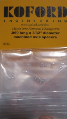 KOFORD ENGINEERING .060 LONG X 3/32 AXLE SPACERS M733 $2.45 EACH - Image 1 of 2