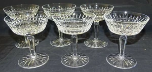 "Juego de 6 champagnes platillo de vidrio cortado Seneca EE. UU. Renacimiento 4 3/4" - Imagen 1 de 4