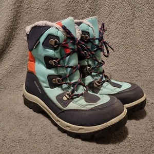 QUECHUA LADIES GREEN LACE UP WATERPROOF WALKING ANKLE BOOTS UK SIZ 4 EUR 37 AB43 - Picture 1 of 8