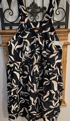 Mameluco Anthropologie Hei Hei Mujer Mediano Negro Espalda Abierta Estampado Floral Hojas Foto 1 de 4