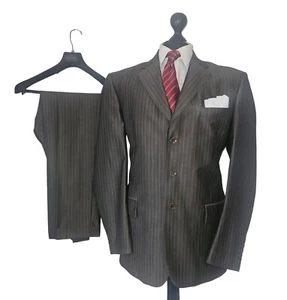 Herren PIERRE CARDIN Premium grau GESTREIFT 2 TEILER Anzug UK 42R W36" L31" *SEHR GUTER ZUSTAND* - Bild 1 von 13