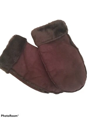 Mitones Talbots marrón chocolate imitación piel recortados gamuza look talla única Foto 1 de 4