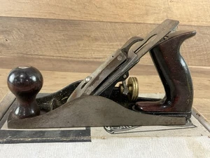 Avión de madera lisa DUNLAP vintage para carpinteros con caja de almacenamiento original y manual - Imagen 1 de 18