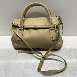 Kate Spade Tan Leather Satchel Top Handle Bag - Picture 1 of 6