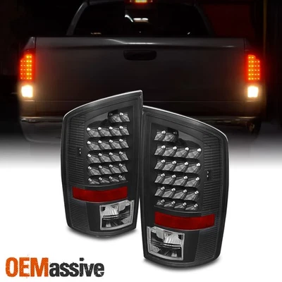 Fit Black 2002-2006 Dodge Ram LED Tail Brake Lights Lamps L+R 2003 2004 2005 - Image 1 of 4