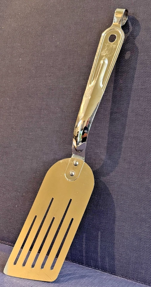 PAULA DEEN PD ALL STAINLESS LONG HANDLE SLOTTED SPATULA / FLIPPER / TURNER 14" - Image 1 of 4