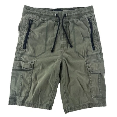 Pantalones Cortos Carga Akademiks Para Hombres S (30) Oliva Bolsillos con Cremallera Cordón Cintura Ropa de Calle Foto 1 de 4