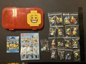 LEGO The Simpsons Series 1 Complete Set Of 16 Minifigures  & Case - Picture 1 of 14