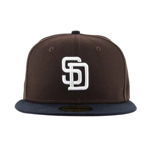 New Era X Billion Creation Mens 59FIFTY San Diego Padres Fitted Hat Brown 7 5/8 - Picture 1 of 14