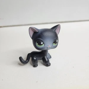 Littlest Pet Shop LPS #336 Gato Negro Pelo Corto Raro De Colección Auténtico - Imagen 1 de 4