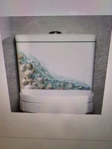 Adesivo decalcomania coprisedile WC nuovo oceano con stelle marine e visualizza - Foto 1 di 19