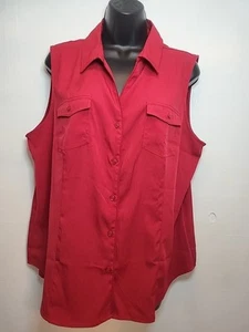 Blusa sin mangas J/M Sportswear para mujer talla XL roja sin mangas elástica costera - Imagen 1 de 8