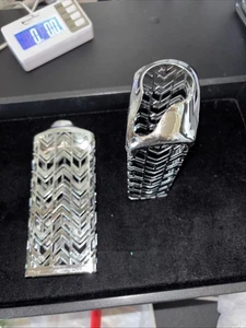 Bath & Body Works Soap Dispenser Sleeve. Set Of Two Pretty Silvertone Color.3846 - Picture 1 of 5