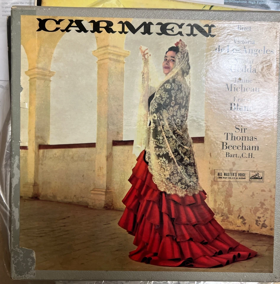 ASD 331/3 orig C/g SIR THOMAS BEECHAM - BIZET carmen EMI HMV 3xLPs box EX++H - Image 1 of 4