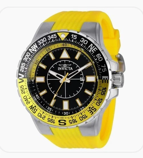 Reloj de cuarzo Invicta Aviator para hombre - 52 mm, amarillo (36981) Foto 1 de 1