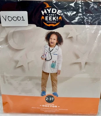 Hyde and Eek, Doctor, Toddler 3 pc Shirt, stethoscope, Mask, Size 2-3T, New - Image 1 of 4