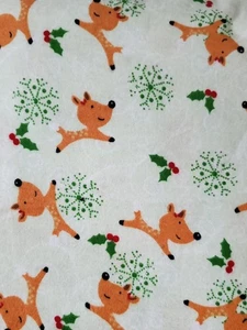 Cute Reindeer Christmas flannel fabric by the yard by Joann Fabrics - Picture 1 of 2