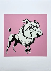 BANKSY - Bulldog - Edizione numerata 31/150, 50x70 cm (19,7x27,6 in) - Foto 1 di 5