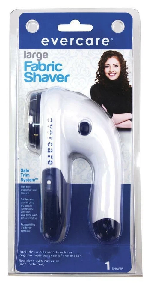 Evercare Afeitadora de Tela Grande Seguro Triple Acción Pelusa Pilling Fuzz Hoja Removedora Foto 1 de 1