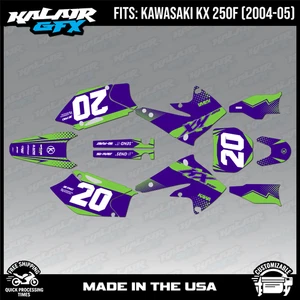 Graphics Kit for Kawasaki KX250F (2004-2005) KX 250F Spear Series - Purple - Bild 1 von 4
