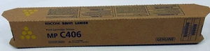 Cartouche d'impression jaune Ricoh Savin Lanier MP C406 authentique - 842094 - Photo 1/4