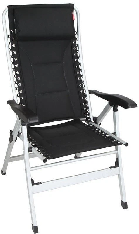 Crusader Luxus schwarz gepolstert Relaxer Liege Camping Wohnwagen Wohnmobil Angeln