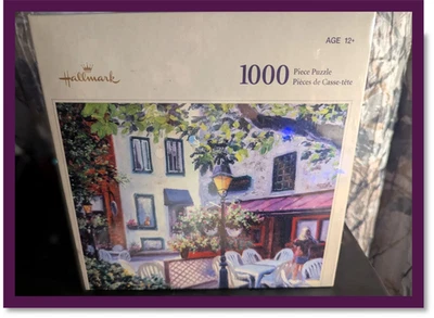 🧩 “Brew-tiful Scene!” Vintage Hallmark Courtyard Café Puzzle – 1000 Pieces - Image 1 of 4