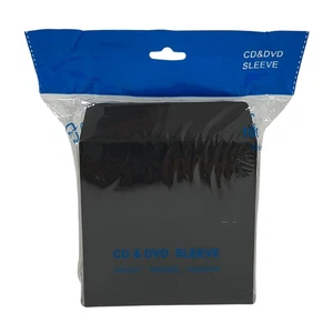 2000 Black Paper CD Sleeves with Flap (No Window) - Picture 1 of 4
