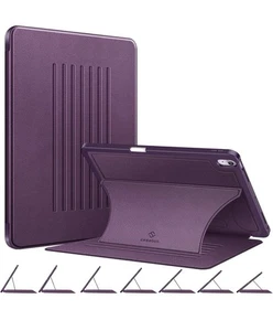 CaseBot Purple Magnetic Stand Case for iPad Air 4/5/6/7 & iPad 10/11 (A16) - Picture 1 of 2