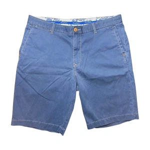 Tommy Bahama Shorts Mens Size 36 Blue Boracay Chino Flat Front Casual Stretch - Picture 1 of 12