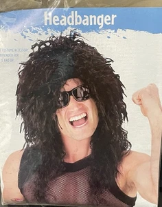 ¡Peluca de personaje Headbanger rubia para hombre! ¡Nuevo en embalaje original! - Imagen 1 de 2