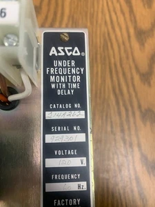 ASCO 214A262 "New-Open Box" Under Frequency Monitor w/Time Delay Fast Shipping! - Imagen 1 de 5