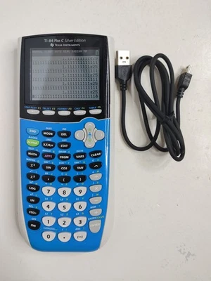 Texas Instruments TI-84 Plus C Silver Edition Graphing Calculator No Cover  - Image 1 of 4